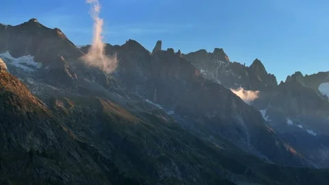 Mountain peaks at dawn Stock Footage 318612007