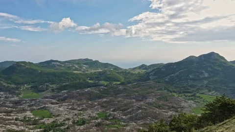 Mountain peaks from a height Stock Footage 93115276