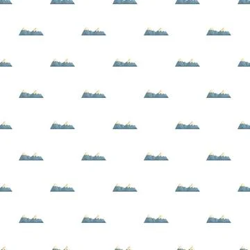 Mountain peaks pattern illustrating nature landscape background Illustrazione stock