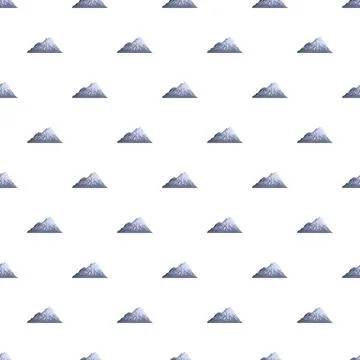 Mountain peaks seamless pattern on white background イラスト素材