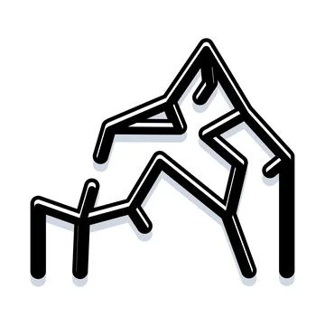 Mountain peaks with sharp lines and shadow effect Stock Illustration