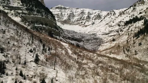 Mountain Peaks in the snow, Uinta Winter 02 Stock Footage 149951751