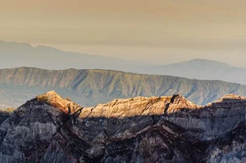 Mountain peaks sunrise Stock Photos