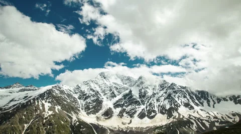 Mountain peaks timelapse Stock Footage 43745524