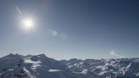  Mountain peaks,panorama view of the Alps Video stock 74363529