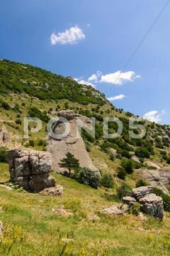 Mountain plateau, crimea, ukraine Stock Photos