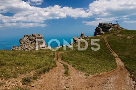 Mountain plateau, crimea, ukraine Stock Photos