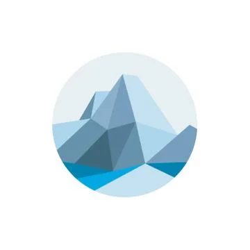 Mountain polygon in the low poly-style vector illustration Stock Illustration