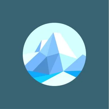 Mountain polygon in the low poly-style vector illustration Stock Illustration