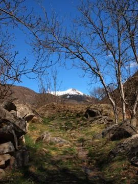 Mountain in the Pyrenees. Stock Photos