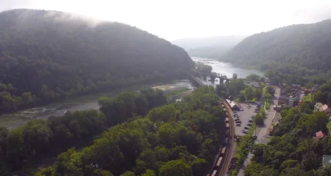 Mountain Railroad Stock Footage 44147647