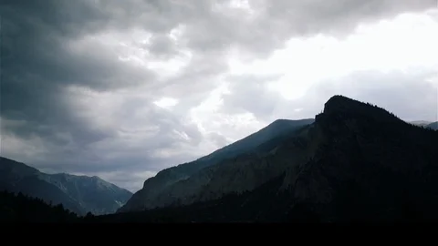 Mountain Rain Storm Timelapse Video stock 93994913