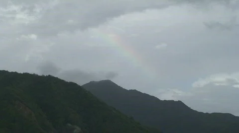 Mountain Rainbow Stock Footage 486371