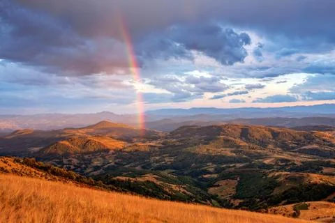 Mountain rainbow Stock Photos