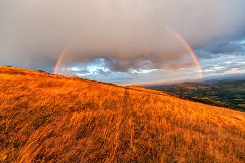 Mountain rainbow Stock Photos