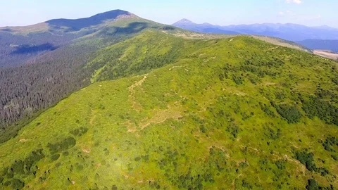 Mountain range. aerial view of beautiful landscape Stock Footage 80260310