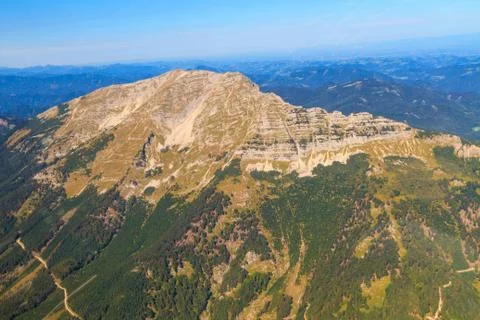 Mountain range aerial view, lower austria Stock Photos
