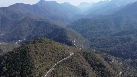 Mountain Range and Road Stock Footage 146083688