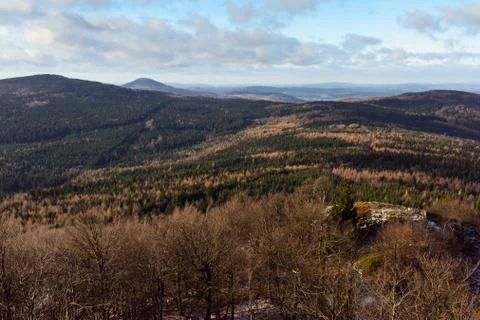Mountain range in autumn Stock Photos