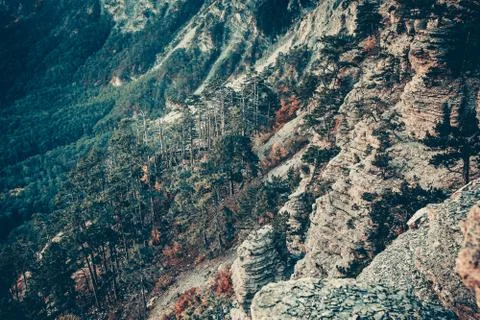 Mountain range in autumn Foto stock