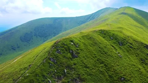 Mountain range in background. Carpathians, Ukraine Stock Footage 149960378