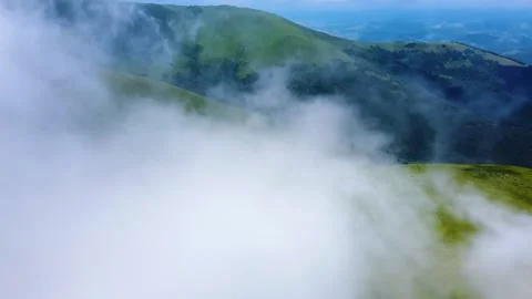 Mountain range in background. clouds. Carpathians, Ukraine Stock Footage 150248688