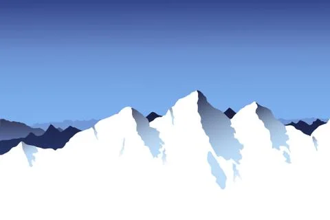 Mountain range background Stock Illustration