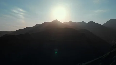 Mountain range in background. Moving forward to woods forest and mountain valley Video stock 114669351