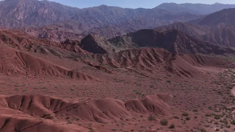 ⁠Mountain Range in Cafayate Salta Argentina Drone Footage⁠ Stock Footage 344418389