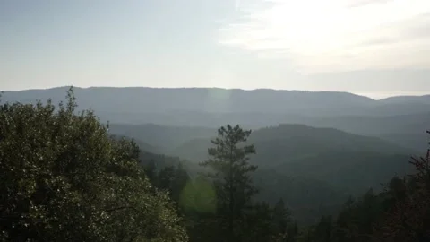 Mountain Range at Castle Rock, California, Gimbal Panning Shot. Stock Footage 145456117