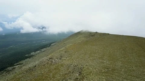 Mountain range in the clouds Stock Footage 108446357