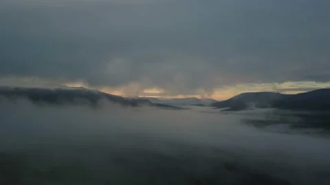 Mountain range in the clouds Stock Footage 108493966