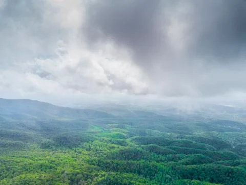 Mountain Range During A Storm Stock Photos