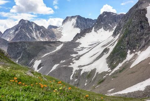 Mountain range in Eastern Siberia Stock Photos