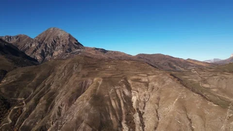 Mountain range gorge mountains view from the top Stock Footage 171297255