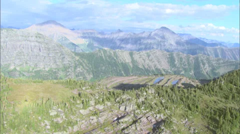 Mountain Range Green Valley Stock Footage 37416609