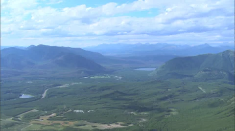 Mountain Range Green Valleys Stock Footage 37415840