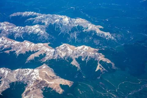 A mountain range from a height. Shevelev. Stock Photos