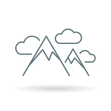 Mountain range icon Stock Illustration