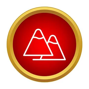 Mountain range icon representing adventure and travel Illustrazione stock