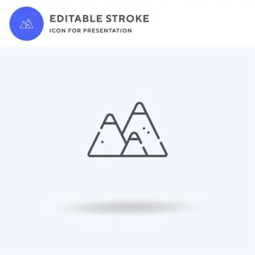 Mountain Range icon vector, filled flat sign, solid pictogram isolated on white イラスト素材