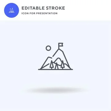 Mountain Range icon vector, filled flat sign, solid pictogram isolated on white 스톡 일러스트
