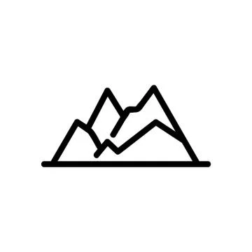 Mountain range icon vector. Isolated contour symbol illustration 스톡 일러스트