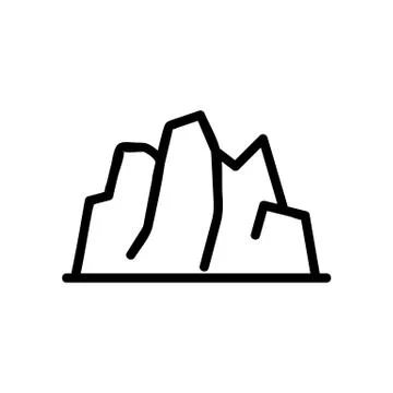 Mountain range icon vector. Isolated contour symbol illustration Illustrazione stock
