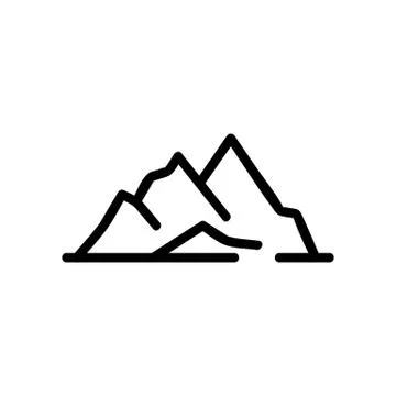 Mountain range icon vector. Isolated contour symbol illustration 스톡 일러스트