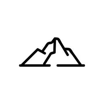 Mountain range icon vector. Isolated contour symbol illustration 스톡 일러스트