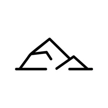 Mountain range icon vector. Isolated contour symbol illustration Stock Illustration