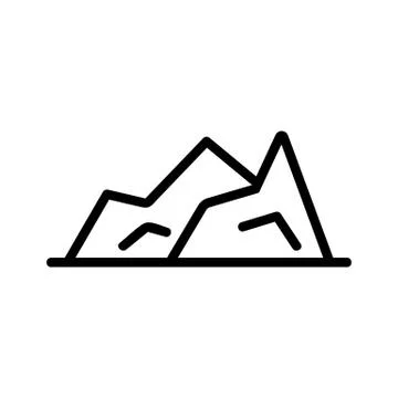 Mountain range icon vector. Isolated contour symbol illustration 스톡 일러스트