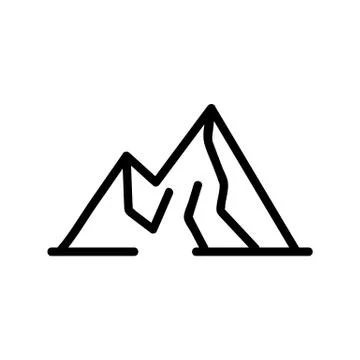 Mountain range icon vector. Isolated contour symbol illustration 스톡 일러스트