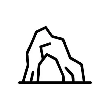Mountain range icon vector. Isolated contour symbol illustration Stock Illustration
